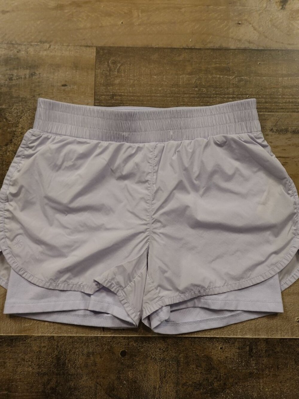 Athleta Girl Running Shorts Girls XL/14 Light Lavender Lined Athletic 3" inseam